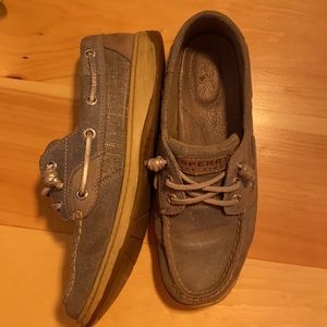 Silver Sperry Top siders
